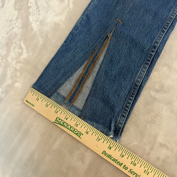 Revolve EB Denim Jeans Womens 26 Split Hem Button Fly Asymmetrical Retro USA NWT - Picture 5 of 14